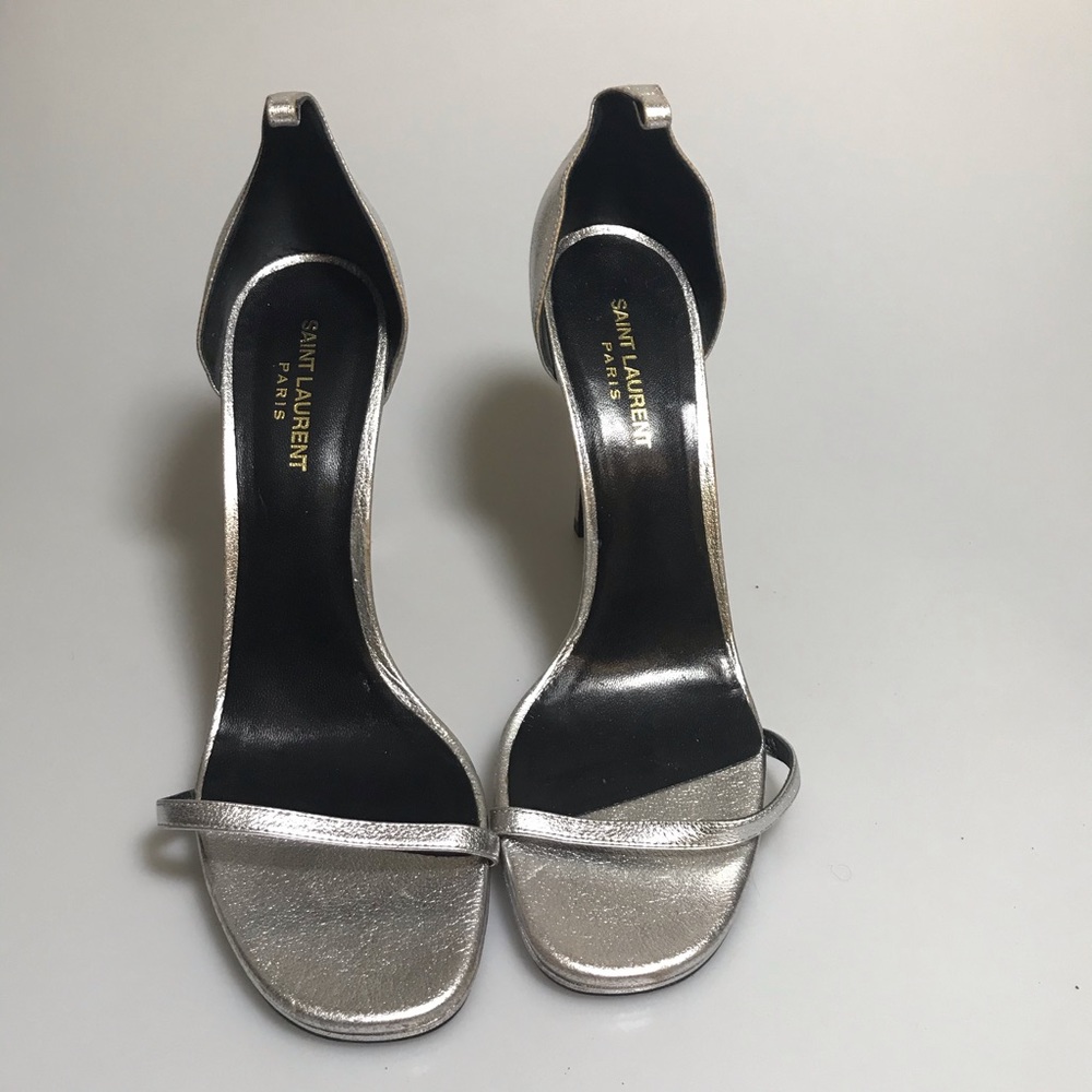 Saint Laurent Jane Silver Heels